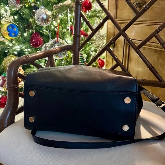 Michael Kors Hamilton Traveler Large Black Saffiano Leather Satchel 30F4GHXS3L - Picture 5 of 10